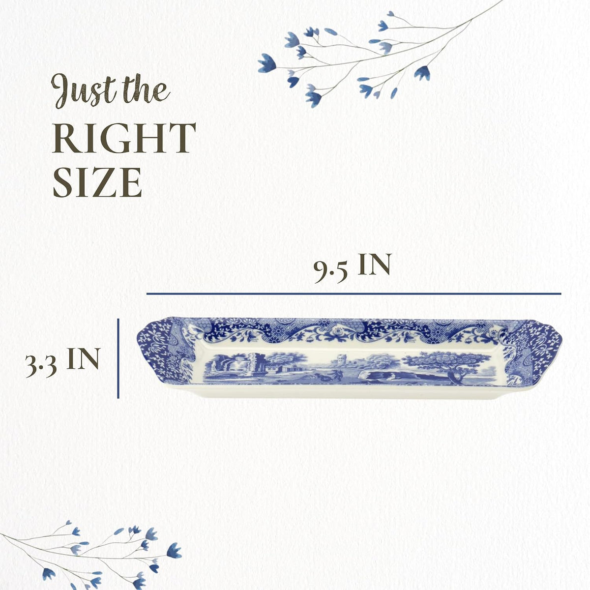 Spode Blue Italian Small Tray, 9 Inch