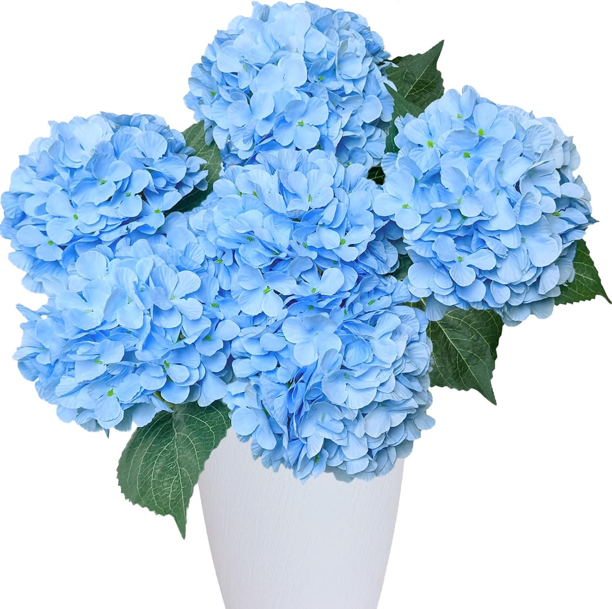 Blue Hydrangea Faux Flowers, 6 Stems