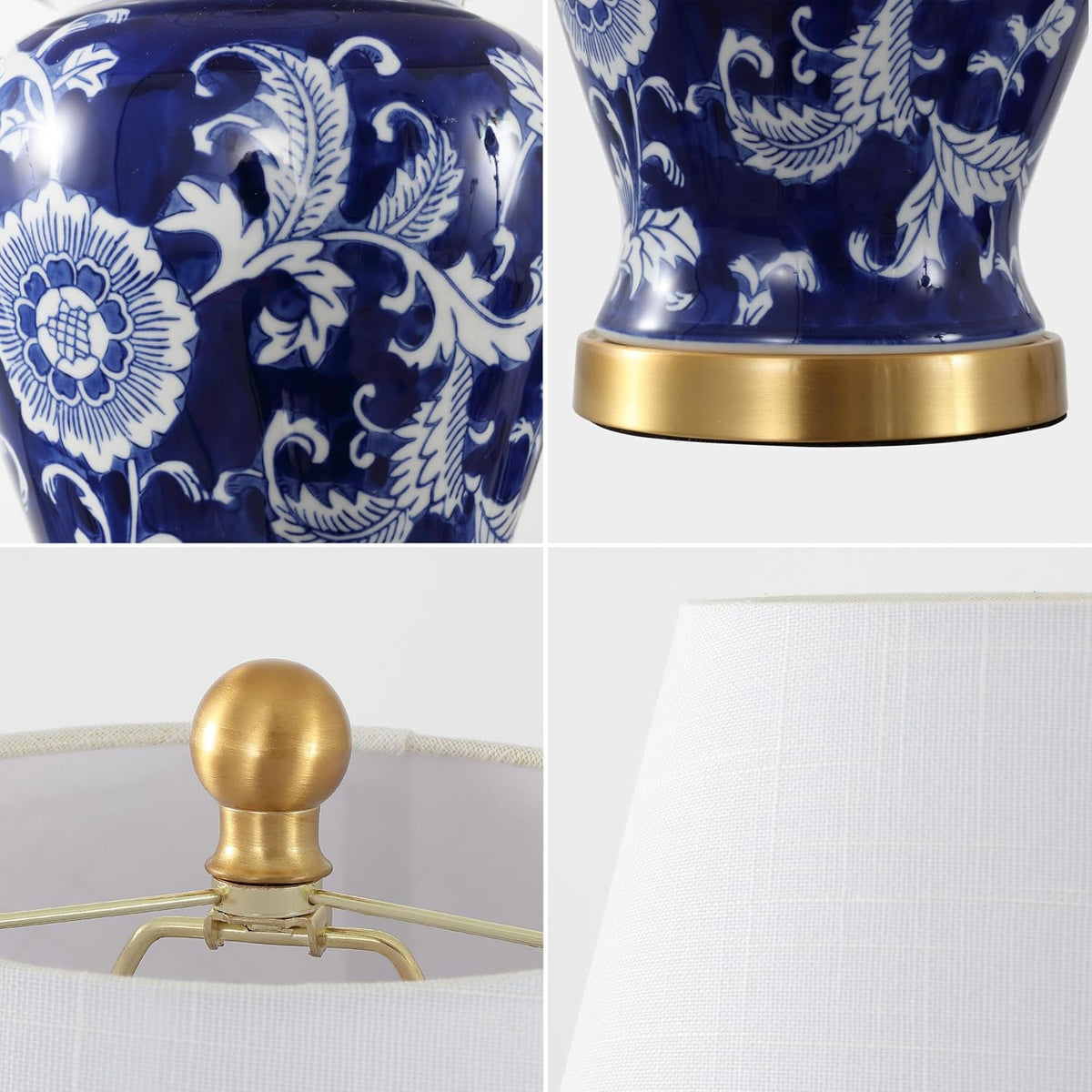 Jonathan Y Penelope Ginger Jar LED Table Lamp, 22 Inch