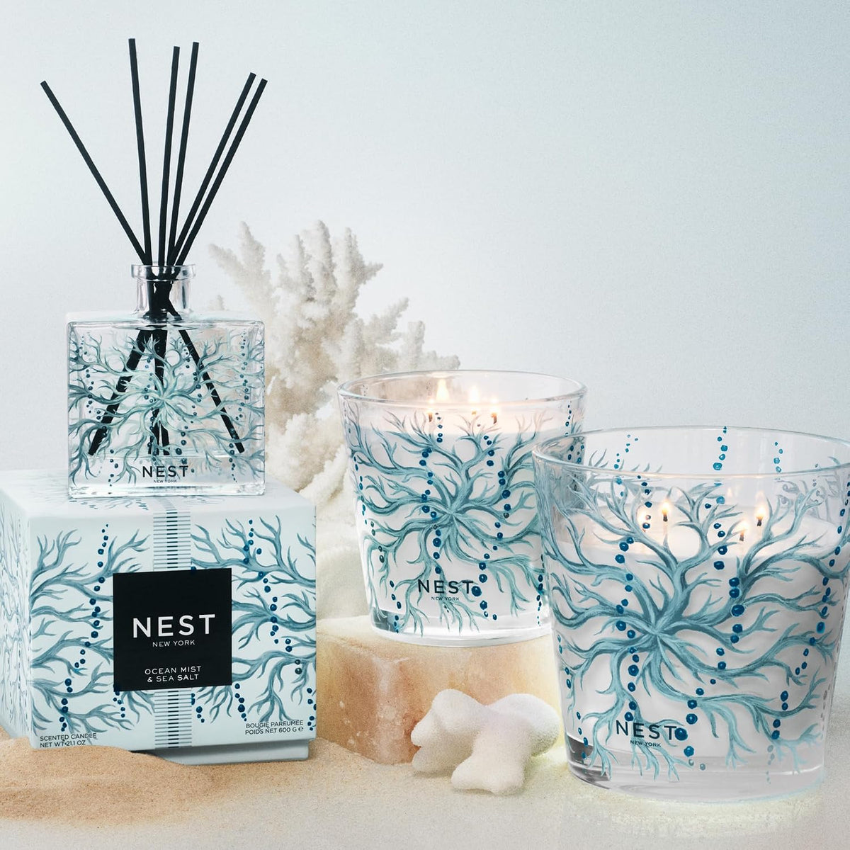 NEST Ocean Mist and Sea Salt 3-Wick Candle