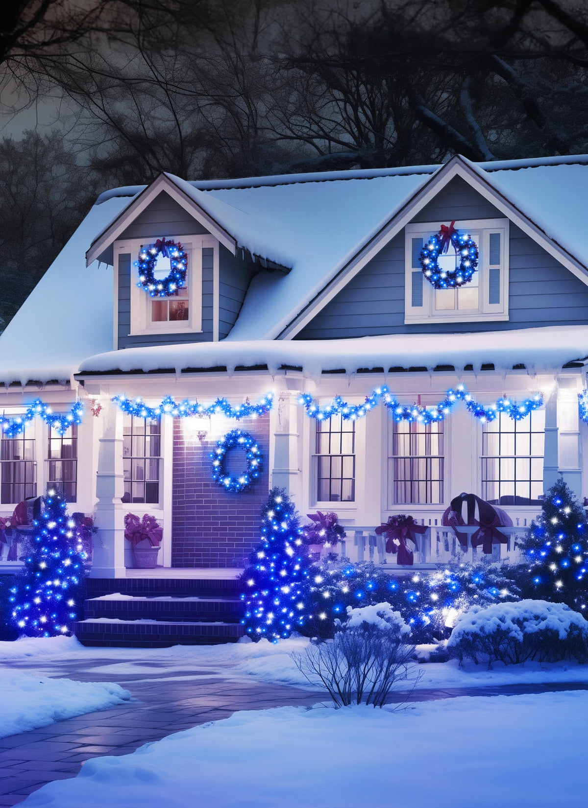 Solar Christmas String Lights, 100 LED, 40 ft