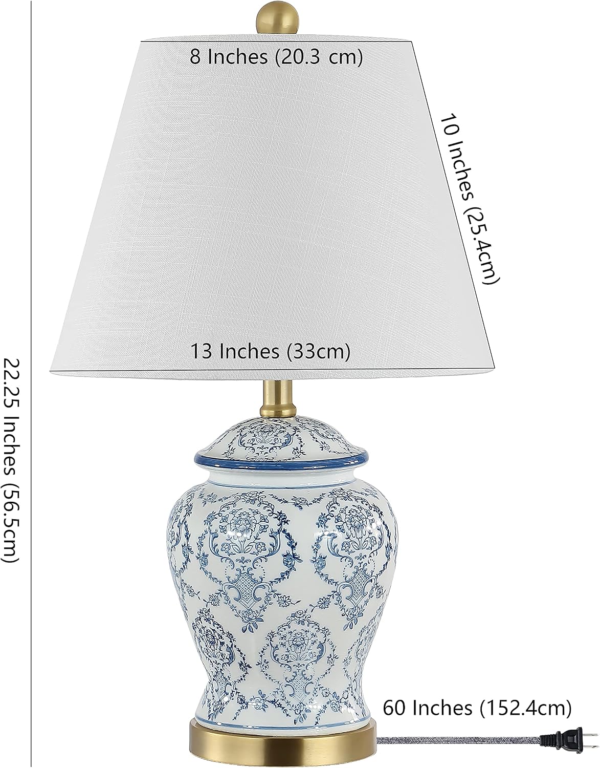 Juliana Chinoiserie Urn Table Lamp, 22.25 Inch