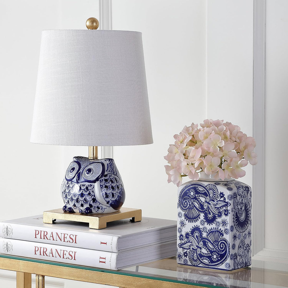 Justina Owl Mini Table Lamp, Ceramic