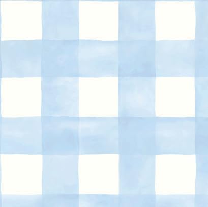 Blue Gingham Peel and Stick Wallpaper
