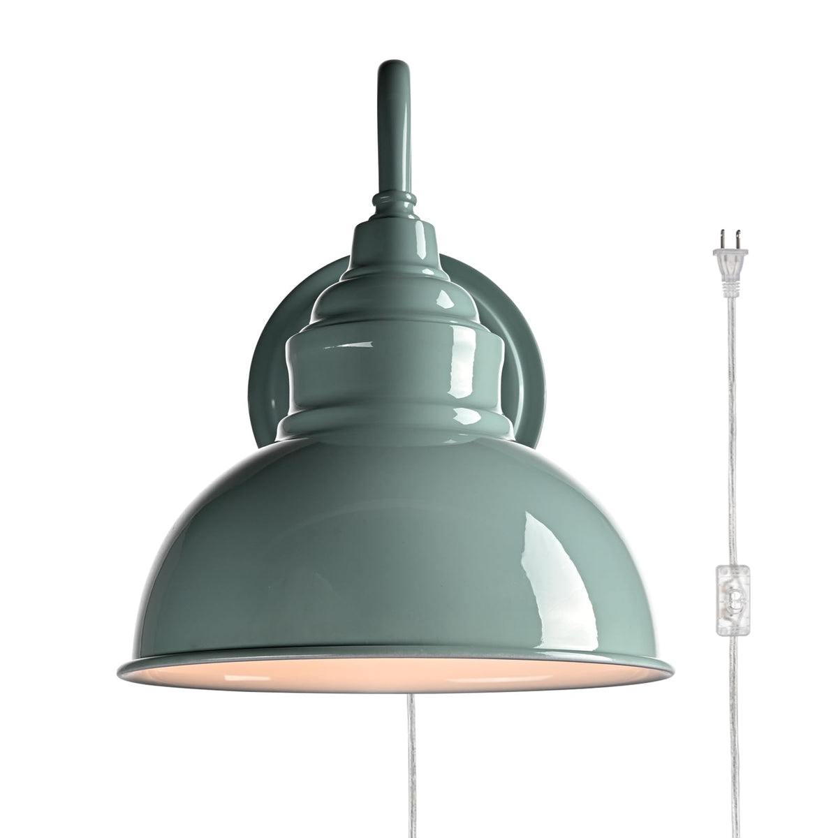 Blue Mini Gooseneck Wall Sconce