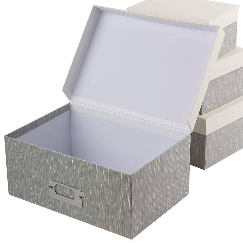 Blue and White Floral Nested Storage Boxes