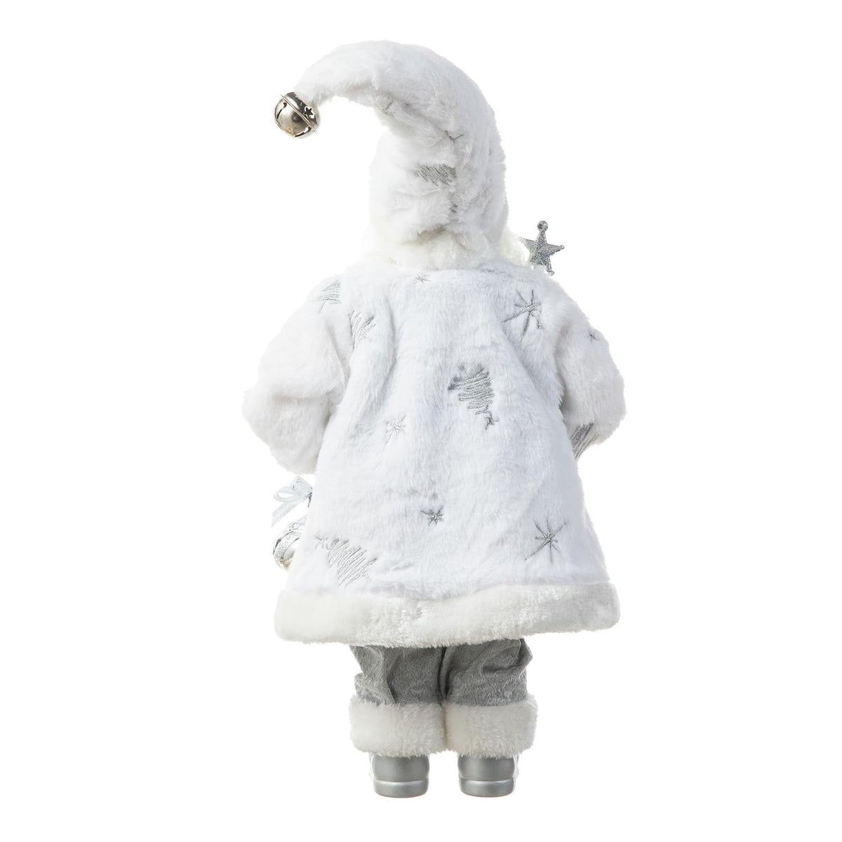 Blue Velvet Santa Figurine, 18 Inch