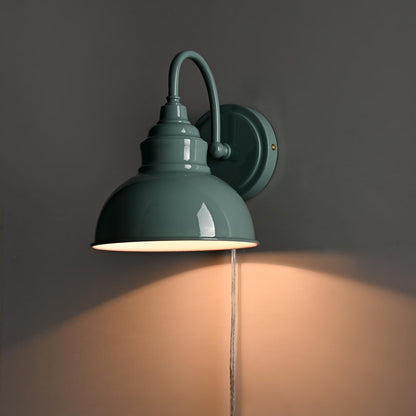 Blue Mini Gooseneck Wall Sconce
