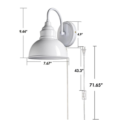 Blue Mini Gooseneck Wall Sconce