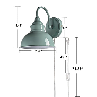 Blue Mini Gooseneck Wall Sconce