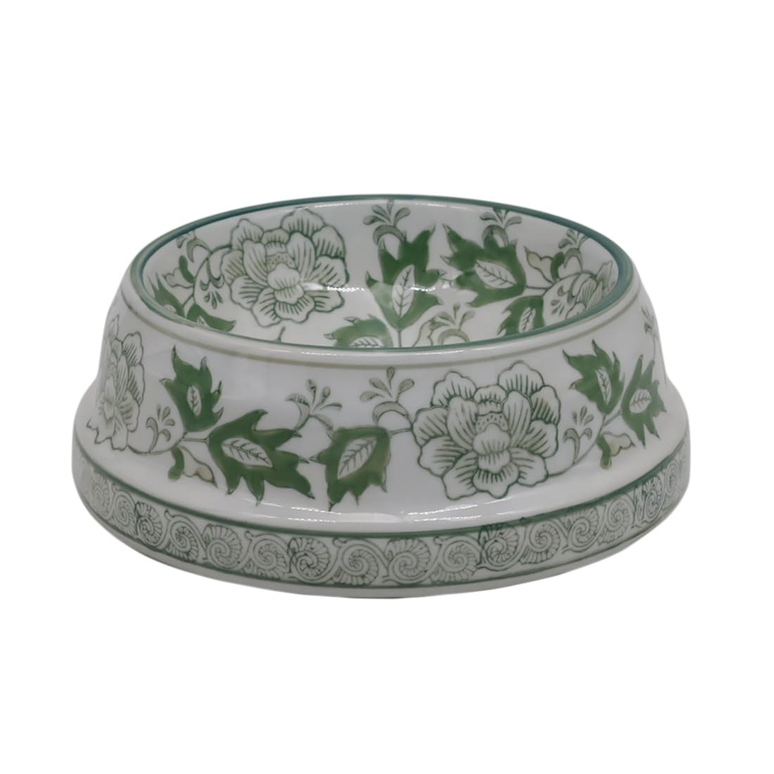 Hand-Painted Blue and White Ceramic Pet Bowl