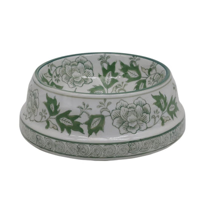 Hand-Painted Blue and White Ceramic Pet Bowl