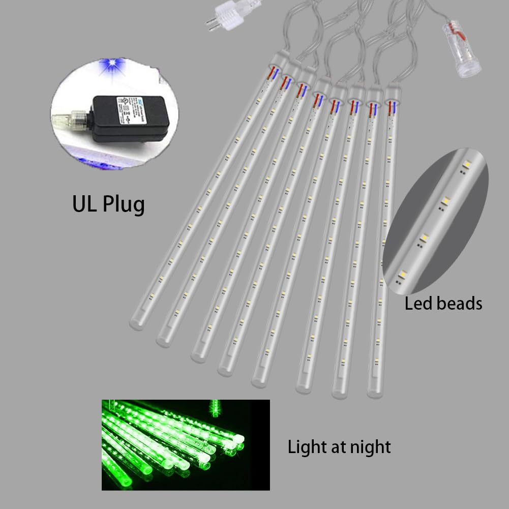 Blue Meteor Shower Christmas Lights, 8 Tubes