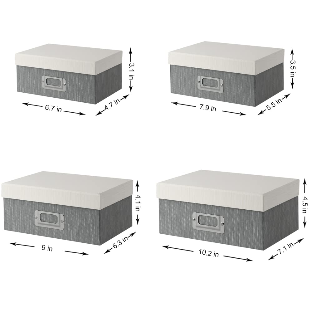 Blue and White Floral Nested Storage Boxes