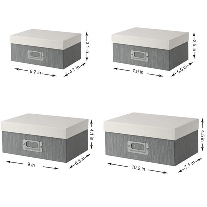 Blue and White Floral Nested Storage Boxes