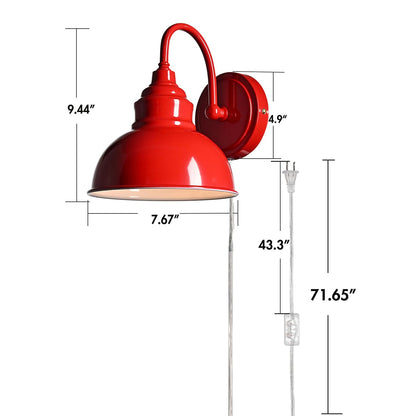 Blue Mini Gooseneck Wall Sconce