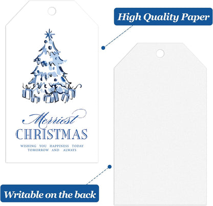 Blue Nutcracker Christmas Gift Tags, 90 Pieces
