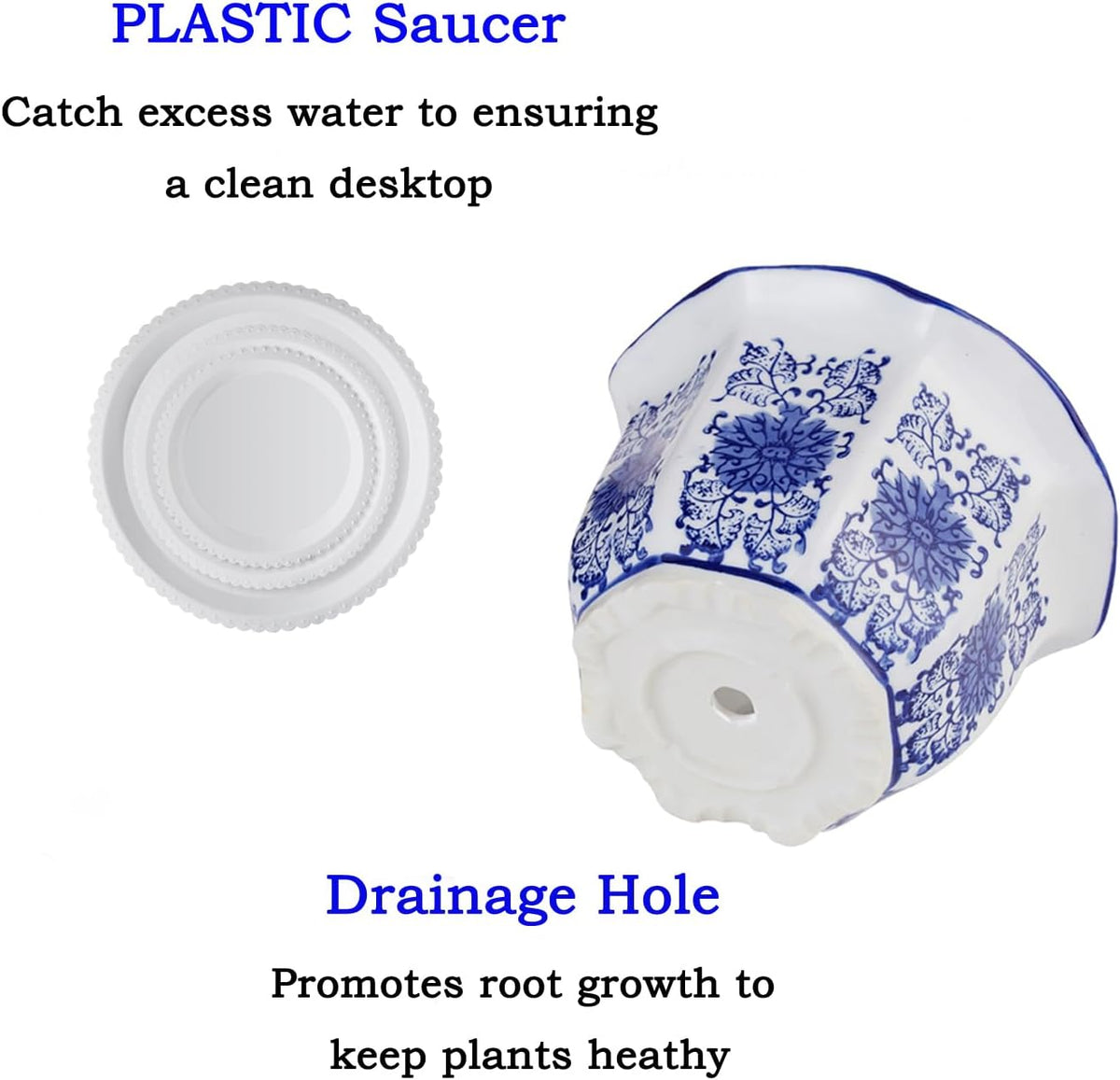 HakkaGirl Blue and White Chinoiserie Planters