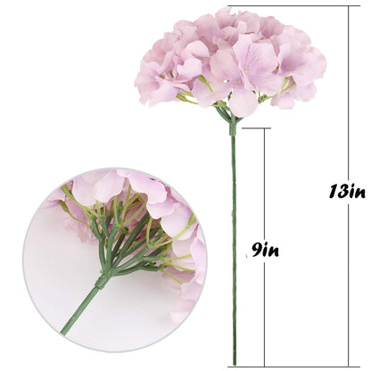 Silk Hydrangea Heads with Stems, Pack of 10