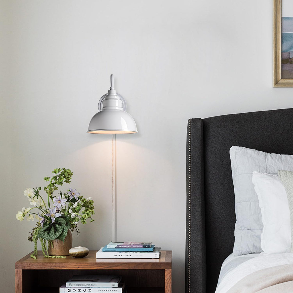Blue Mini Gooseneck Wall Sconce