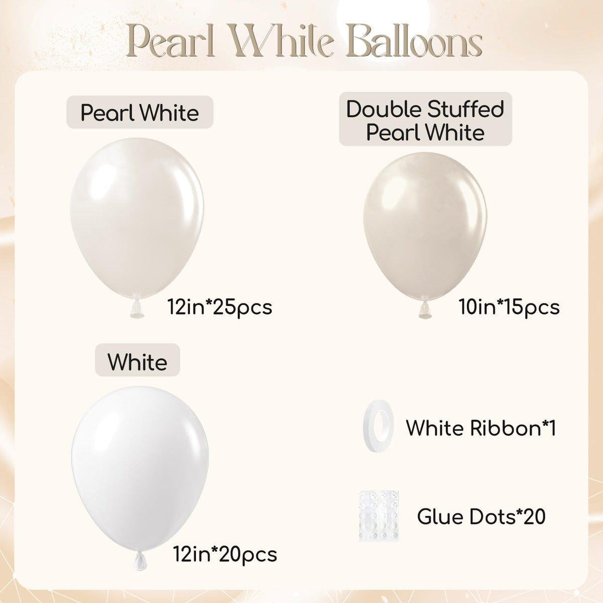 Blue and White Balloon Kit, 60 Pieces