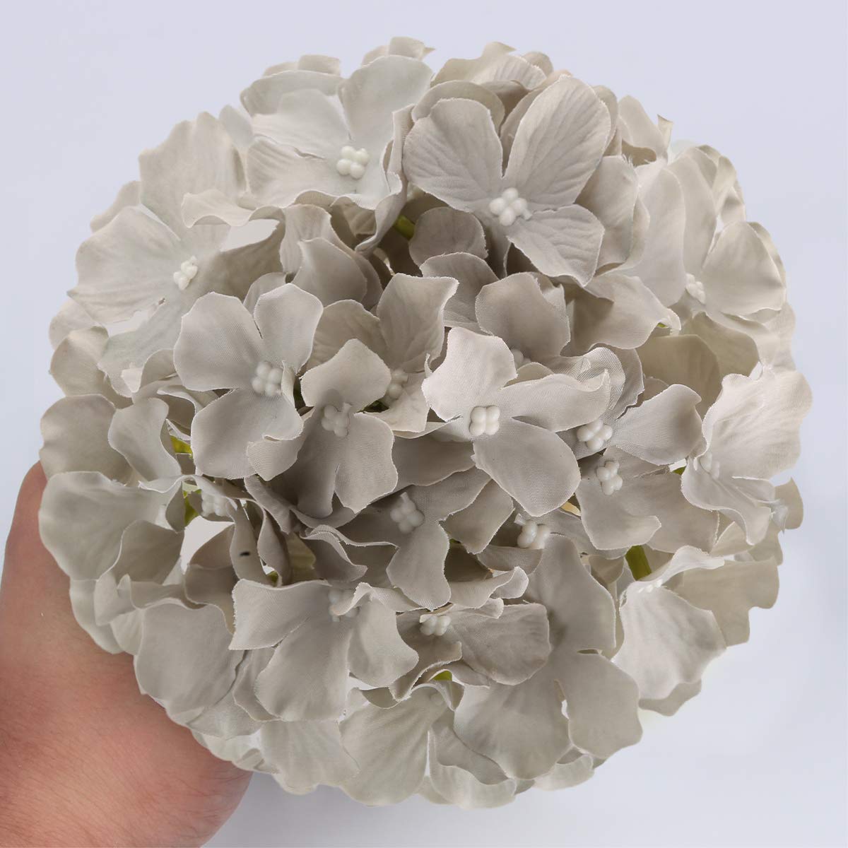 Silk Hydrangea Heads with Stems, Pack of 10