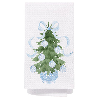 Chinoiserie Christmas Kitchen Hand Towels, 16x24 Inch