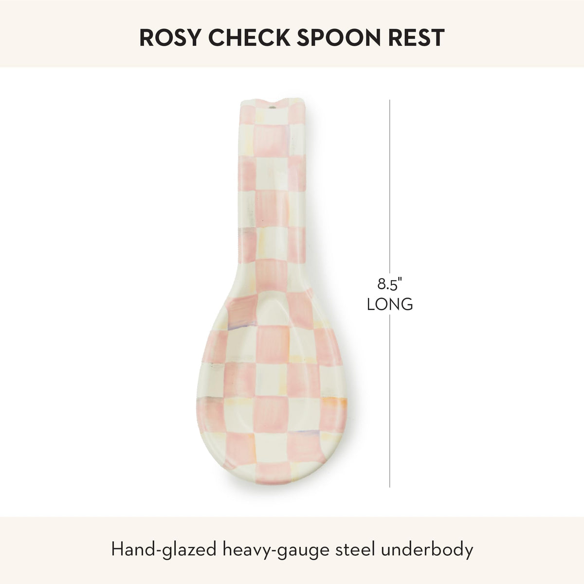 MacKenzie-Childs Enamel Spoon Rest, Royal Check