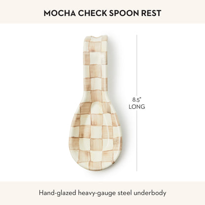 MacKenzie-Childs Enamel Spoon Rest, Royal Check