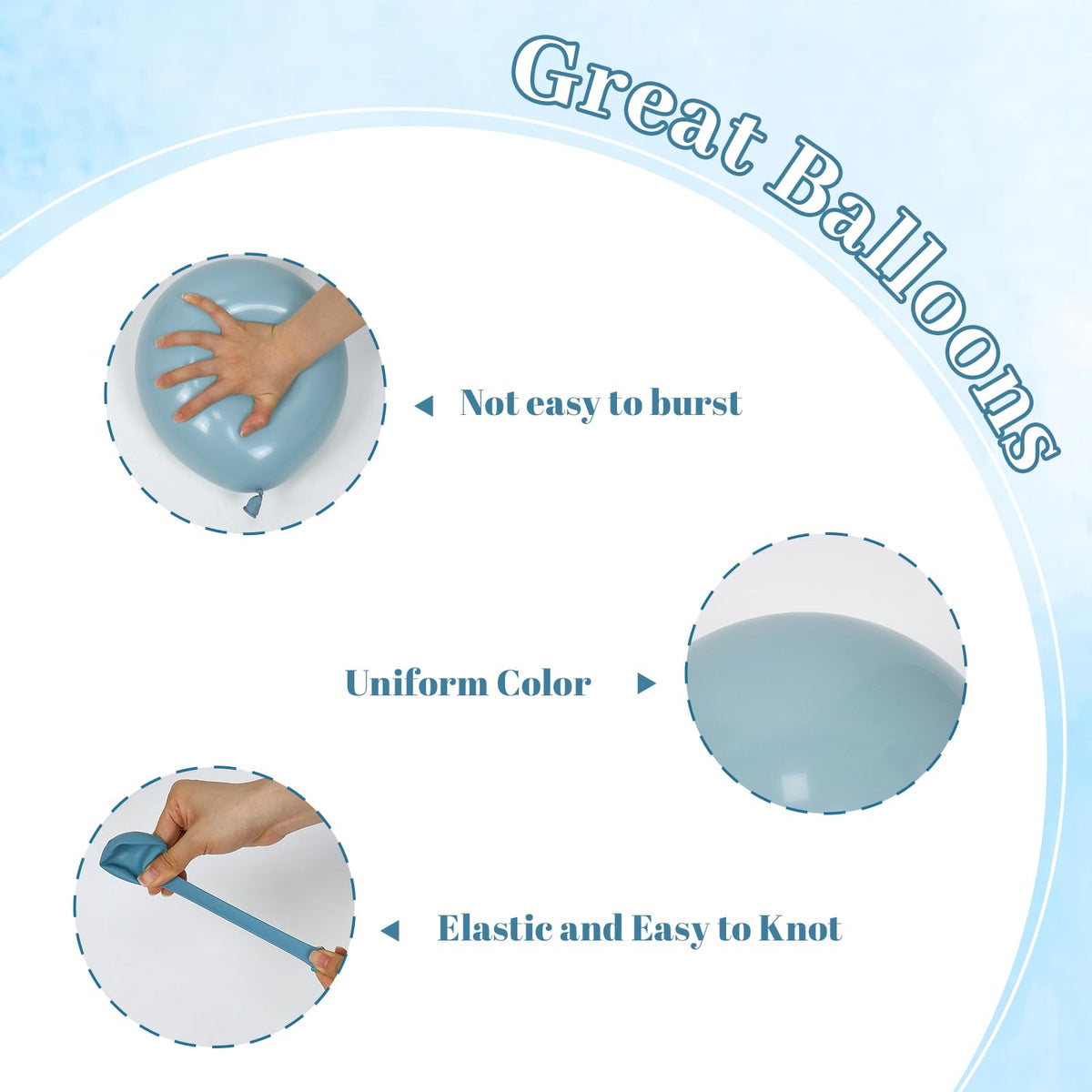 Blue and White Balloon Kit, 60 Pieces