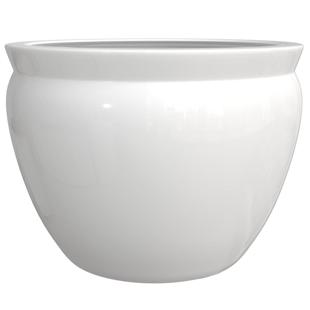 Ladies Blue and White Porcelain Fishbowl Planter