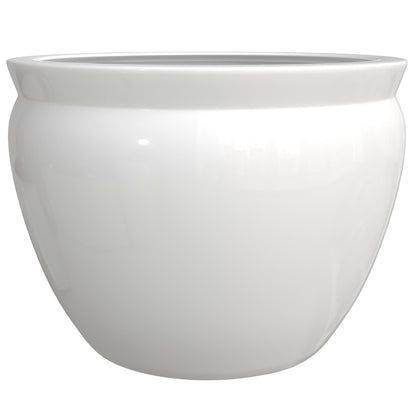 Ladies Blue and White Porcelain Fishbowl Planter