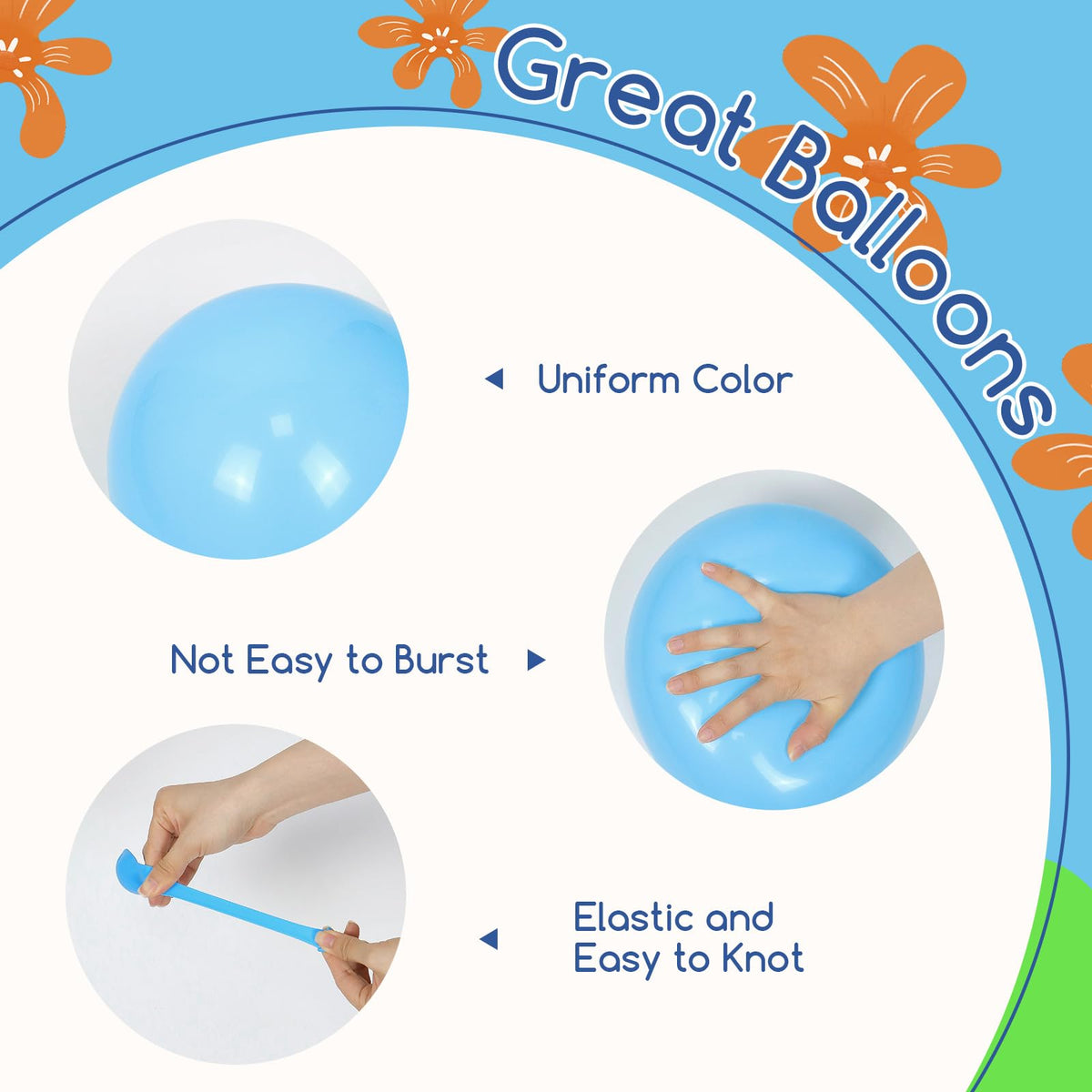Blue and White Balloon Kit, 60 Pieces