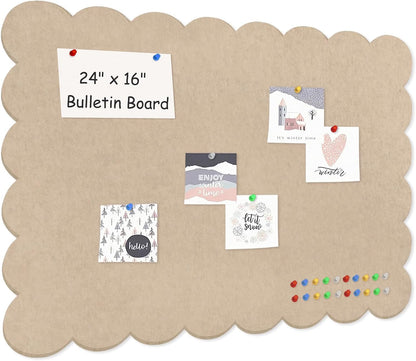 Dark Blue Scalloped Felt Bulletin Board