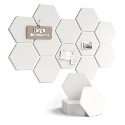 Blue Hexagon Felt Pin Board Tiles, 12 Pack