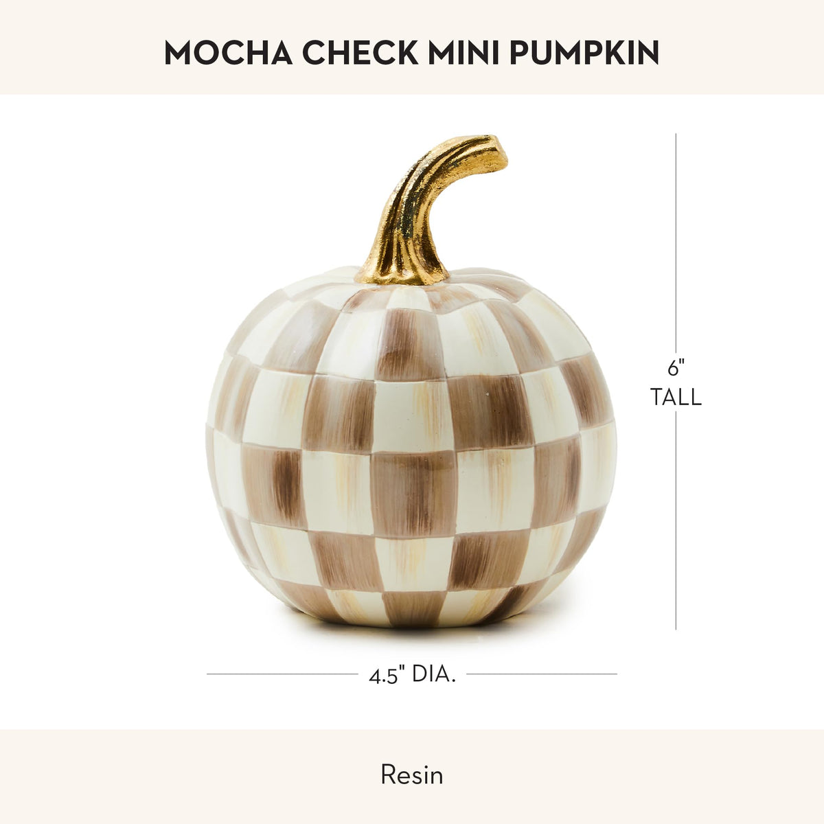 MacKenzie-Childs Resin Pumpkin, Royal Check