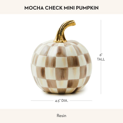 MacKenzie-Childs Resin Pumpkin, Royal Check