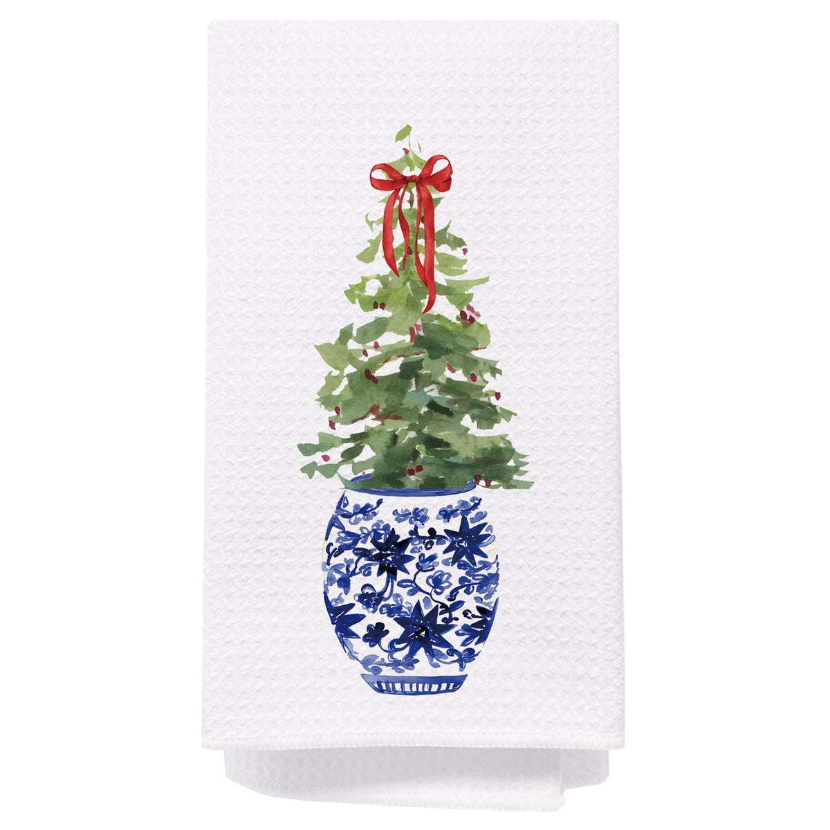 Chinoiserie Christmas Kitchen Hand Towels, 16x24 Inch