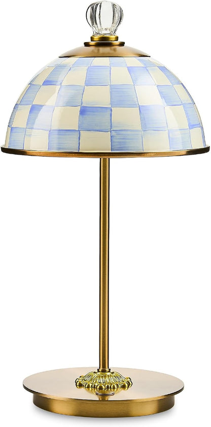 MacKenzie-Childs LED Dome Table Lamp, Sky Check