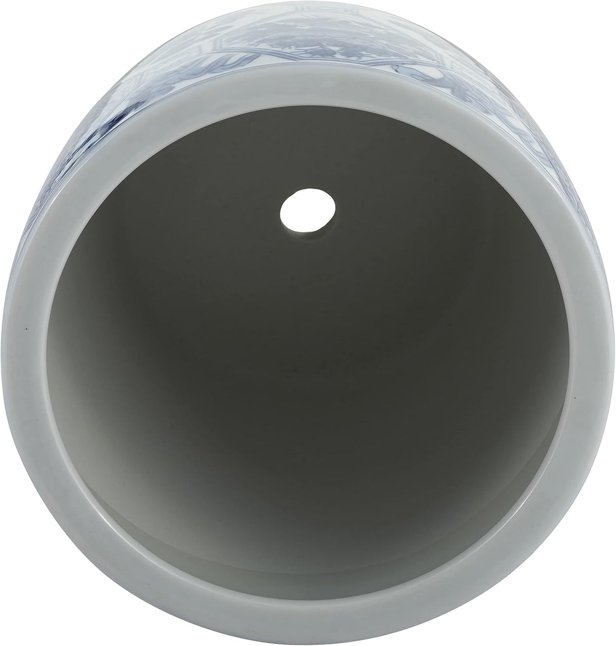Blue and White Scenic Ceramic Planters, Set of 3