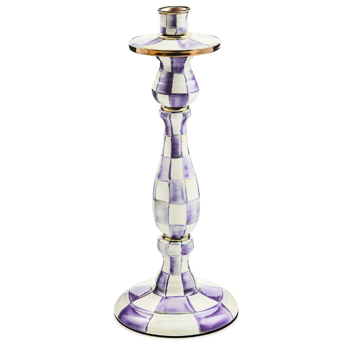 MacKenzie-Childs Sky Check Pillar Candlestick