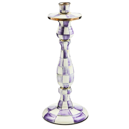 MacKenzie-Childs Sky Check Pillar Candlestick