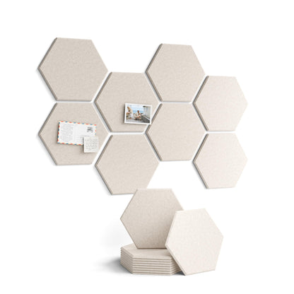 Blue Hexagon Felt Pin Board Tiles, 12 Pack