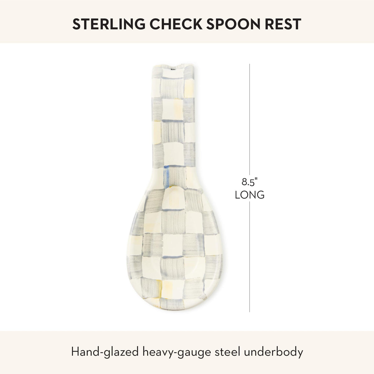 MacKenzie-Childs Enamel Spoon Rest, Royal Check