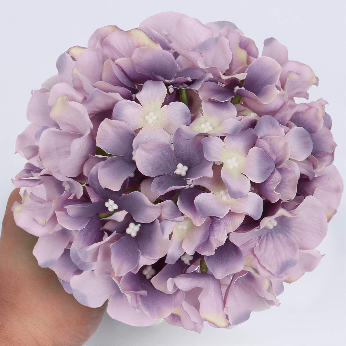 Silk Hydrangea Heads with Stems, Pack of 10