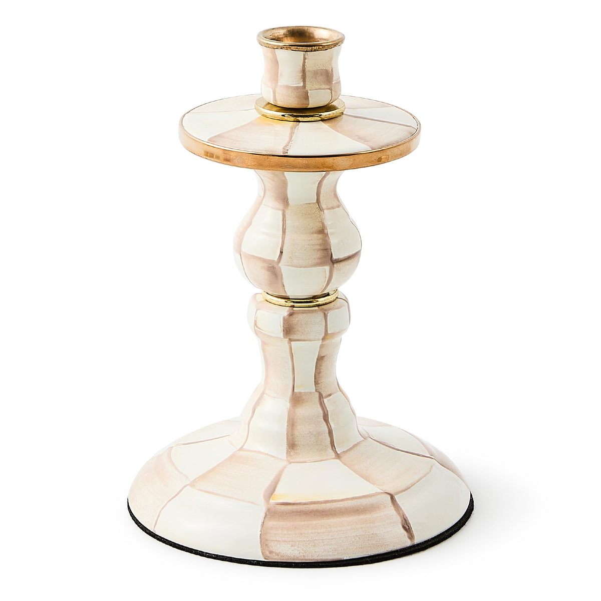 MacKenzie-Childs Sky Check Pillar Candlestick
