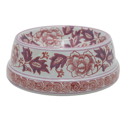 Hand-Painted Blue and White Ceramic Pet Bowl