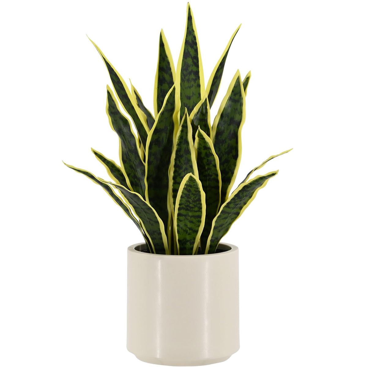 Faux White Orchid in Pot, 23 Inch