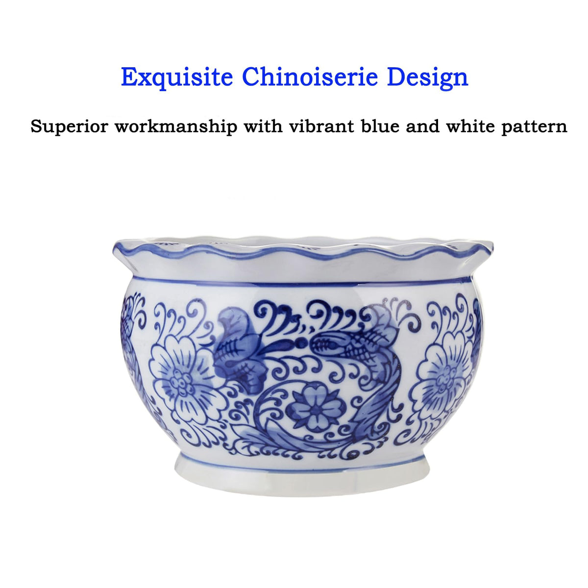 HakkaGirl Blue and White Chinoiserie Planters