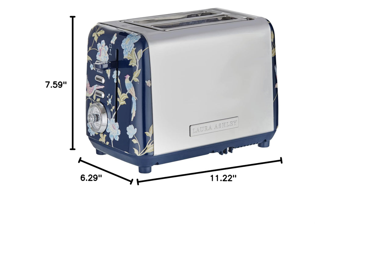 Laura Ashley Wide Slot 2-Slice Toaster